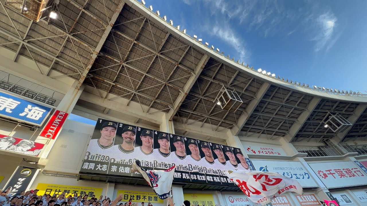 【ZOZOマリン】オリックス 試合前1-9 応援歌 2025.7.20