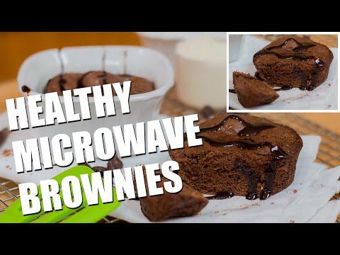 Healthy Microwave EGGLESS Brownies Recipe