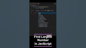 Find Largest Number in an Array || JavaScript ! 🚀 #coding #javascript #dsa #algorithms #shorts