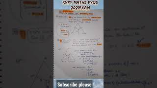 kvpy maths PYQs 2021exam/interior point inside equilateral triangle (viviani's theorem)/#short