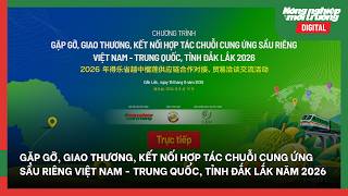 🔴 TRỰC TIẾP: Chương trình kết nối hợp tác chuỗi cung ứng sầu riêng Việt - Trung, tỉnh Đắk Lắk 2026