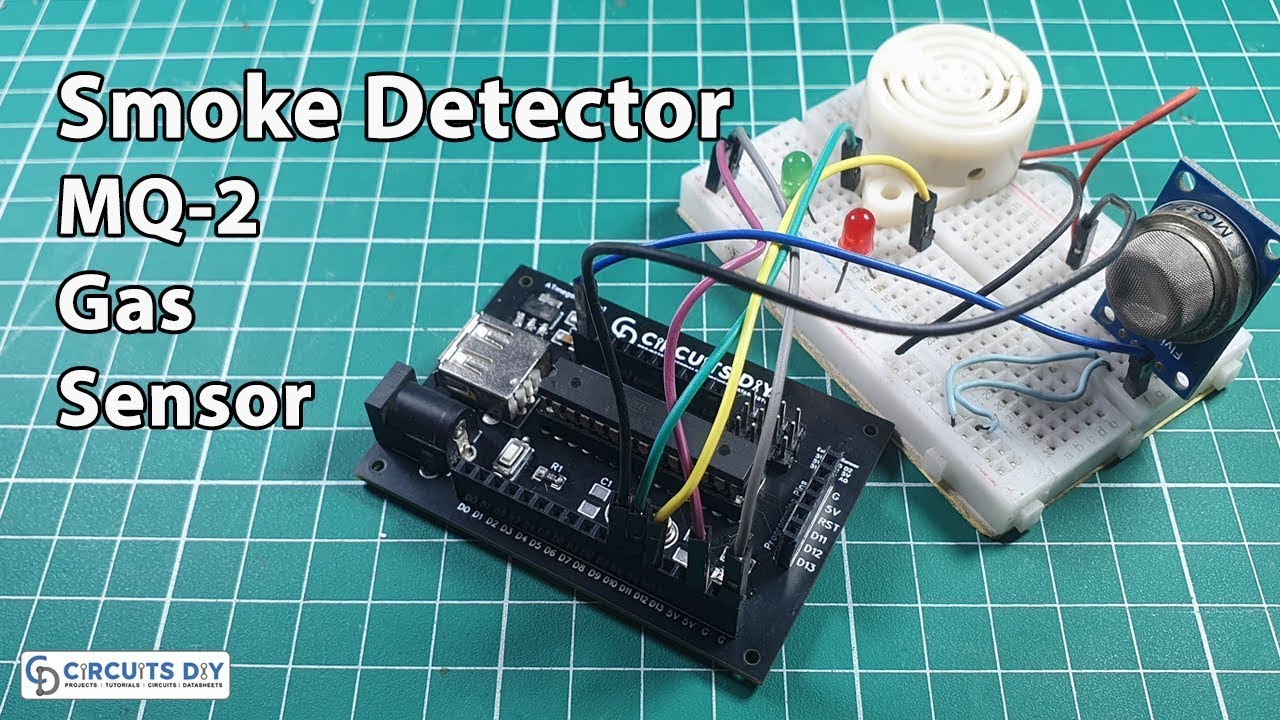 Smoke Detection using MQ-2 Gas Sensor - Atmega328p Arduino - YouTube
