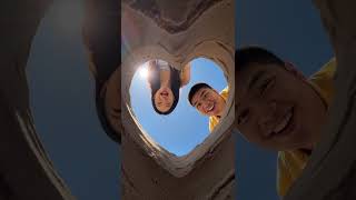 Creating a heart in the sand for our lock screen! 😍 #couples #beach