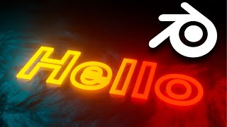 How to create neon text in Blender 3d?