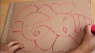Back drop Ganesh with Paper || How to make Back drop Ganesh || Backdrop Ganesh Decoration