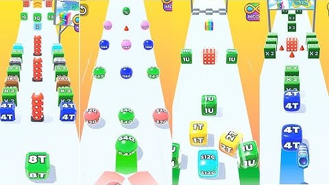 Jelly Run 2048 Showdown score 256 Normal vs Split: The t 256T Jelly Race Numbe run merge 16M