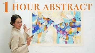 Abstract Painting in Under 1 Hour (Real-Time Tutorial + My Exact Process)