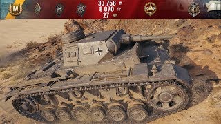 Pz 3 J | German tier 4 medium | World of Tanks gameplay