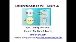 Learning to Code on the TI-Nspire CX Technology: Functions