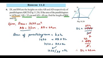 6q Ex 11.2 Class 7 Perimeter and area.Find the height of parallelogram.