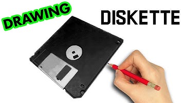 how to draw Diskette | Art Therapy