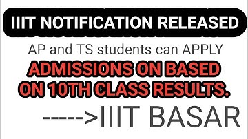 IIIT NOTIFICATION RELEASED/TS AND AP STUDENTS APPLY/ APPLICATIONS OF IIIT BASAR/ #balamjohndevadas