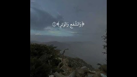 والفجر وليالٍ عشر|سورة الفجر |١-١٠|القارئ شريف مصطفى