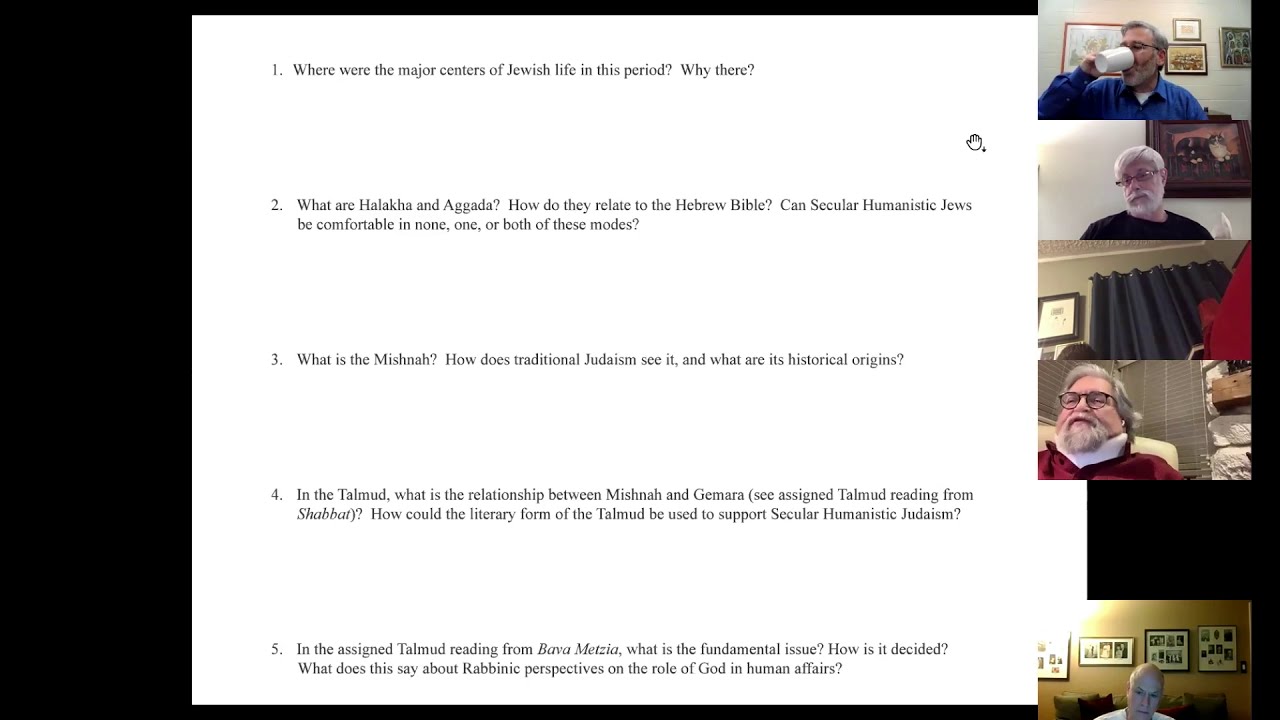 Jewish History - Rabbinic Judaism - discussion (9b of 20 sessions