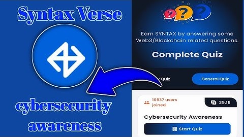 Syntax Verse General today quiz answer|cybersecurity awareness quiz answer