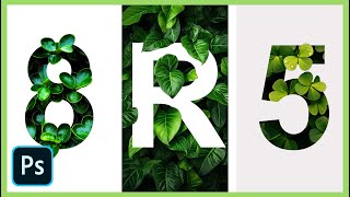 Text Effects Tutorial: Leaves Emerging from Text in Photoshop (3 Designs)