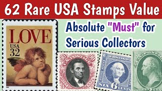 US Stamps Value Guide | 62 Rare Valuable American Stamps - Absolute 'Must' for Serious Collectors