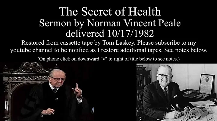 Norman Vincent Peale "The Secret of Health"