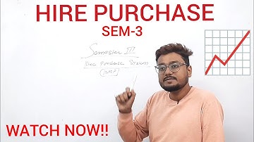 Hire purchase system -Complete repossession- marks 10 marks | Sem-3 | VSC | Calcutta University