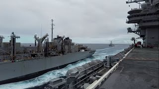 Refueling-at-sea Exercise with Aircraft Carrier USS George H.W. Bush (CVN 77)