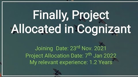 Project Allocation Process in Cognizant - Through My Experience