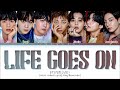 1 HOUR BTS Life Goes On Color Coded Lyrics Eng Rom Han 가사 