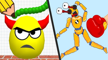 DRAW TO SMASH vs RAGDOLL BREAK FUN PUZZLE GAME - New Levels Satisfying Double Gameplay Android ios