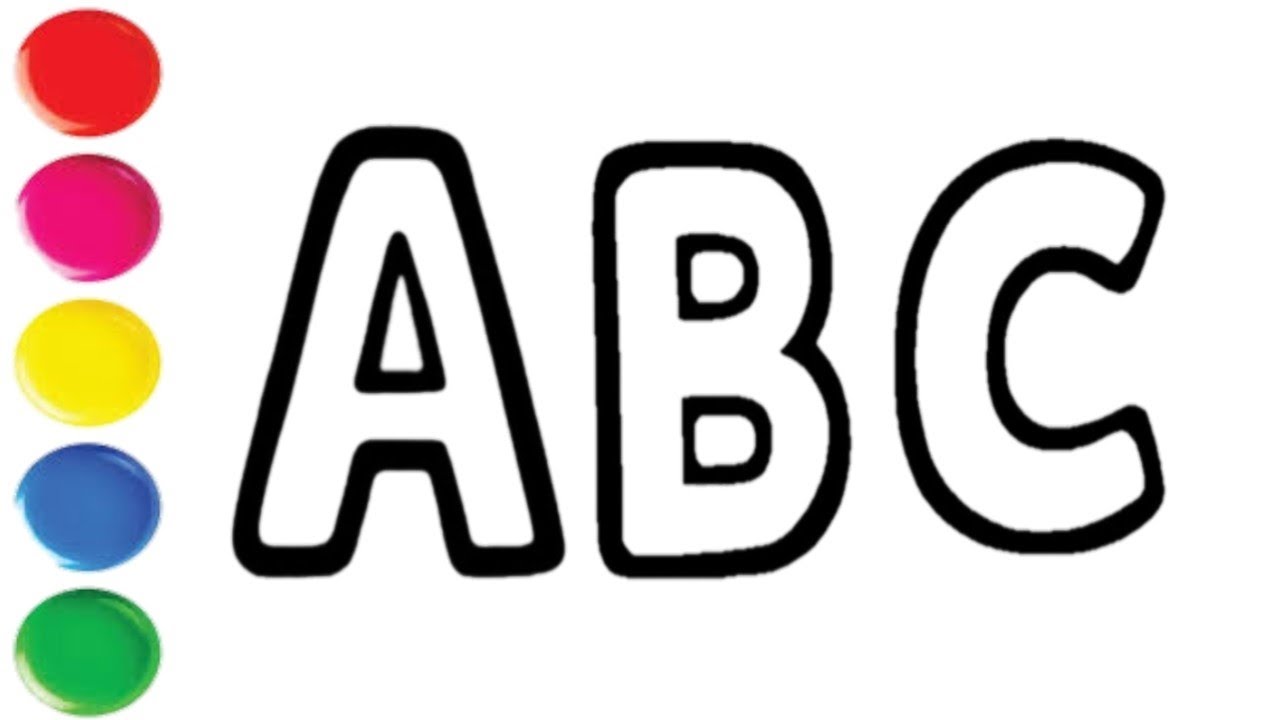 ABC Letters Drawing For Kids || How To Draw a Cute Little ABC Letter ...