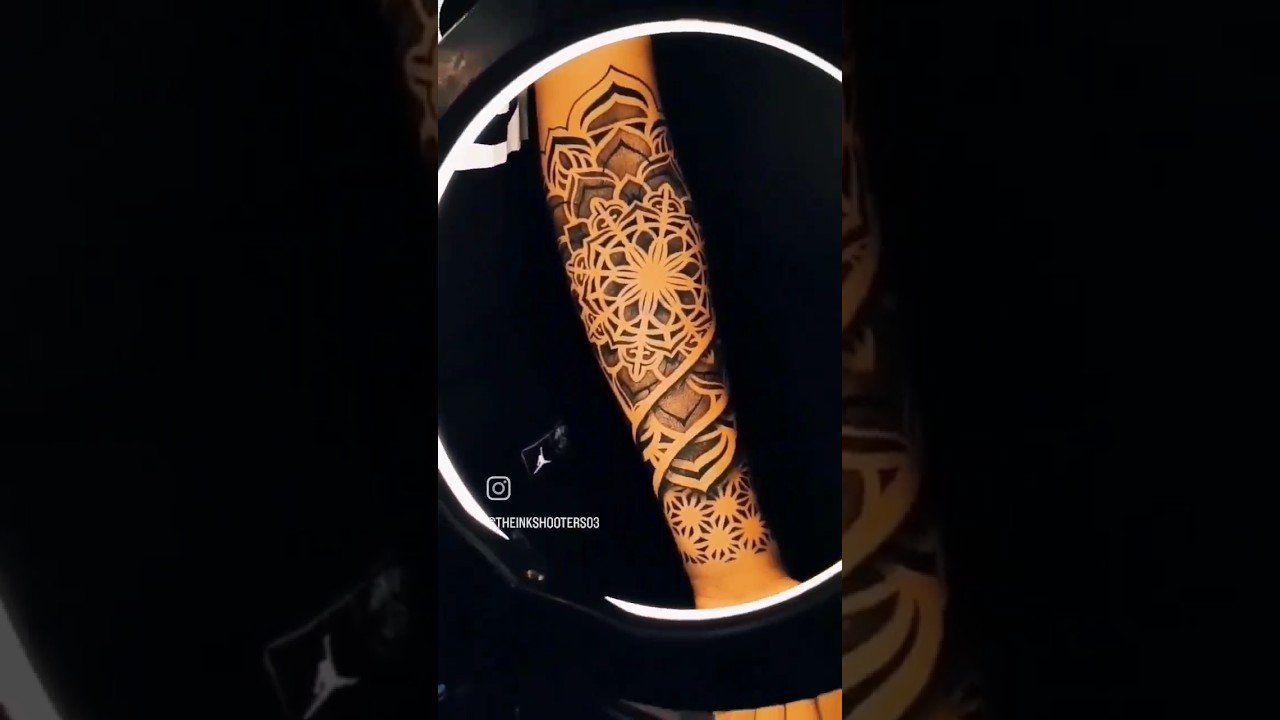 Half sleeve tattoo| mandal|half hand|geometry tattoo|