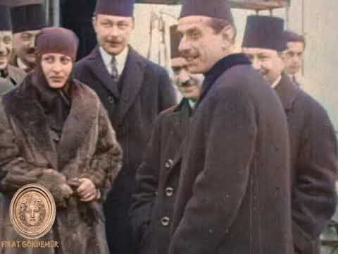 1923 - 16 ocak Halide Edip, Yakup Kadri, Falih Rıfkı ve Mustafa Kemal Atatürk [Renkli]