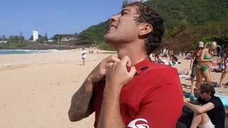 HOW WE SURVIVE SURFING 50FT WAIMEA BAY, BIGGEST SWELL OF THE SEASON!