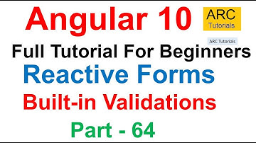 Angular 10 Tutorial #64 - Reactive Forms Validations | Angular 10 Tutorial For Beginners