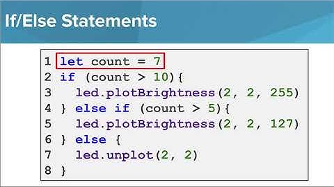 Arduino: If/Else Statements