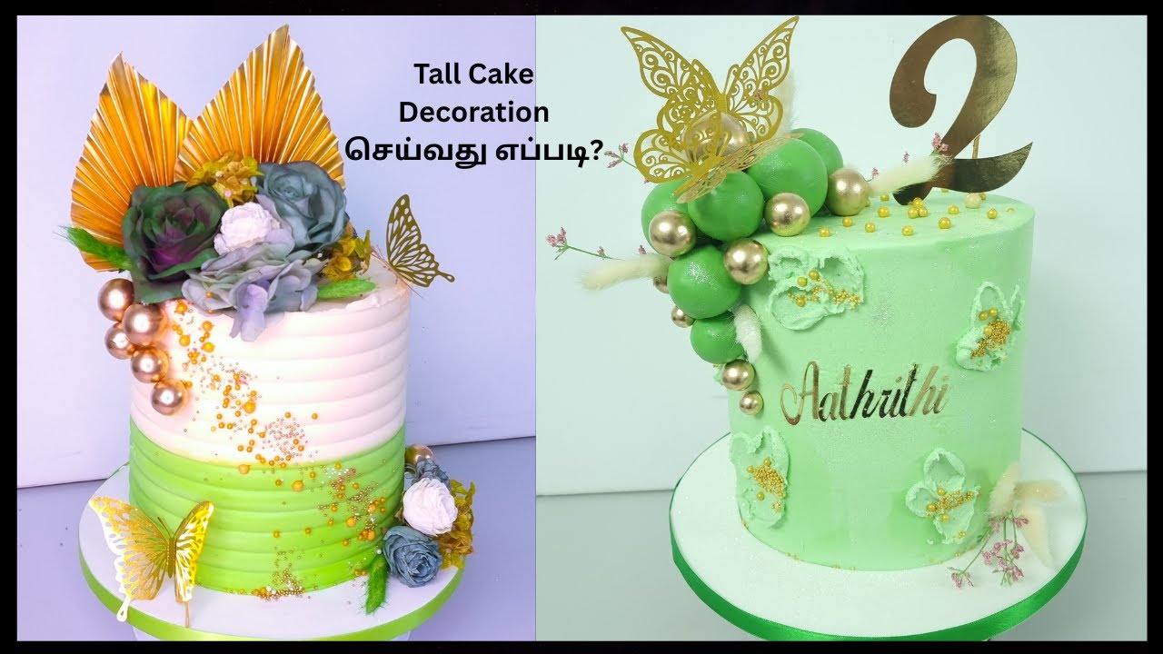 🔥Tall Cake Decoration செய்வது எப்படி?|“Trending Tall Cake |EXTRA TALL Double Barrel Cake Tutorial
