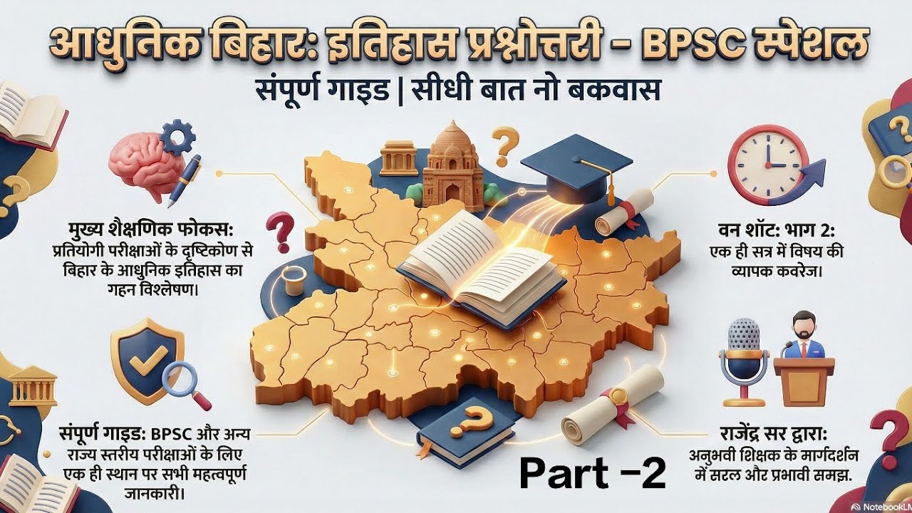 आधुनिक बिहार का इतिहास Part-2 | MODERN HISTORY OF BIHAR | Bihar Special | One Shot | By Rajendra Sir