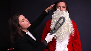 [ASMR] Fast TSA Pat Down and Bag Check on Santa👩‍✈️🎅