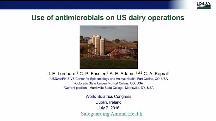 Use of Antibiotics on United States Dairy Operations