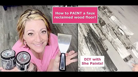 How to Paint a Faux Reclaimed Wood Floor by Kristi...