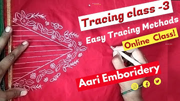 Easy Aari Tracing Tricks | How to trace Aari sleeve  | Aari Sleeve tracing #aariblouse #aariclass