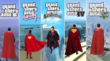Superman Jumping From Highest Point in All Gta Games (2001 - 2024)
