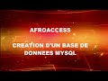 Afroaccess cration de base de donnes mysql sous wampserver avec phpmyadmin