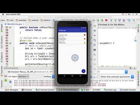 Android Tutorials by JavaCourseDrive - Swipe to Delete | Content Providers