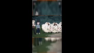 和妹妹放羊时她突然消失了! #动画 #shorts