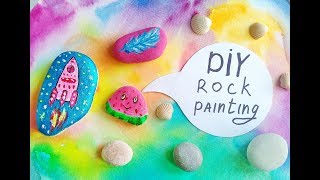 Diy Easy Rock Painting Craft Ideas For Room Decor - Stone Art Tutorial