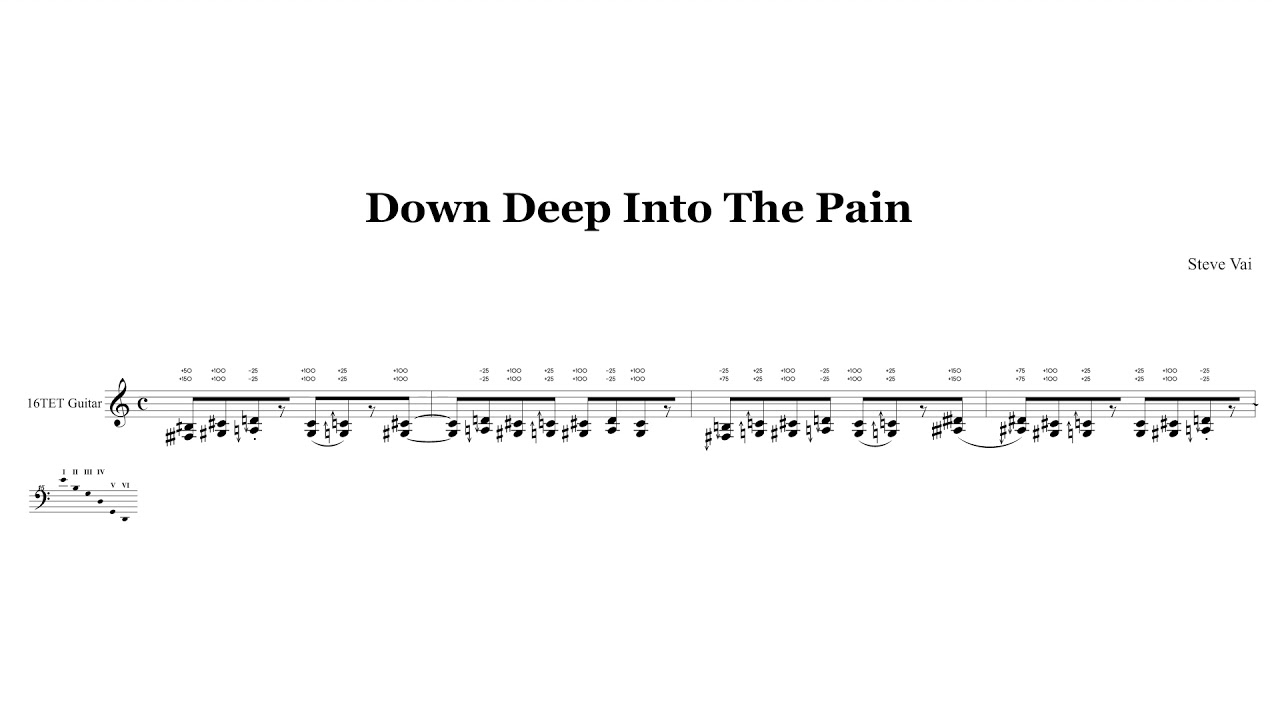Down Deep Into The Pain / Steve Vai 16TET (Microtonal) Guitar【微分音】