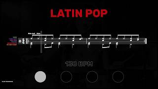 Latin Pop Drum Tutorial │ Sheet Music + Play-Along │ 130→60 BPM