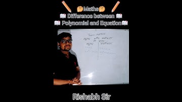 Difference between Polynomial and Equation ll #viral #shorts #like #video#maths