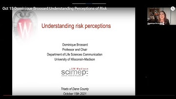 Professor Dominique Brossard: Understanding risk perceptions