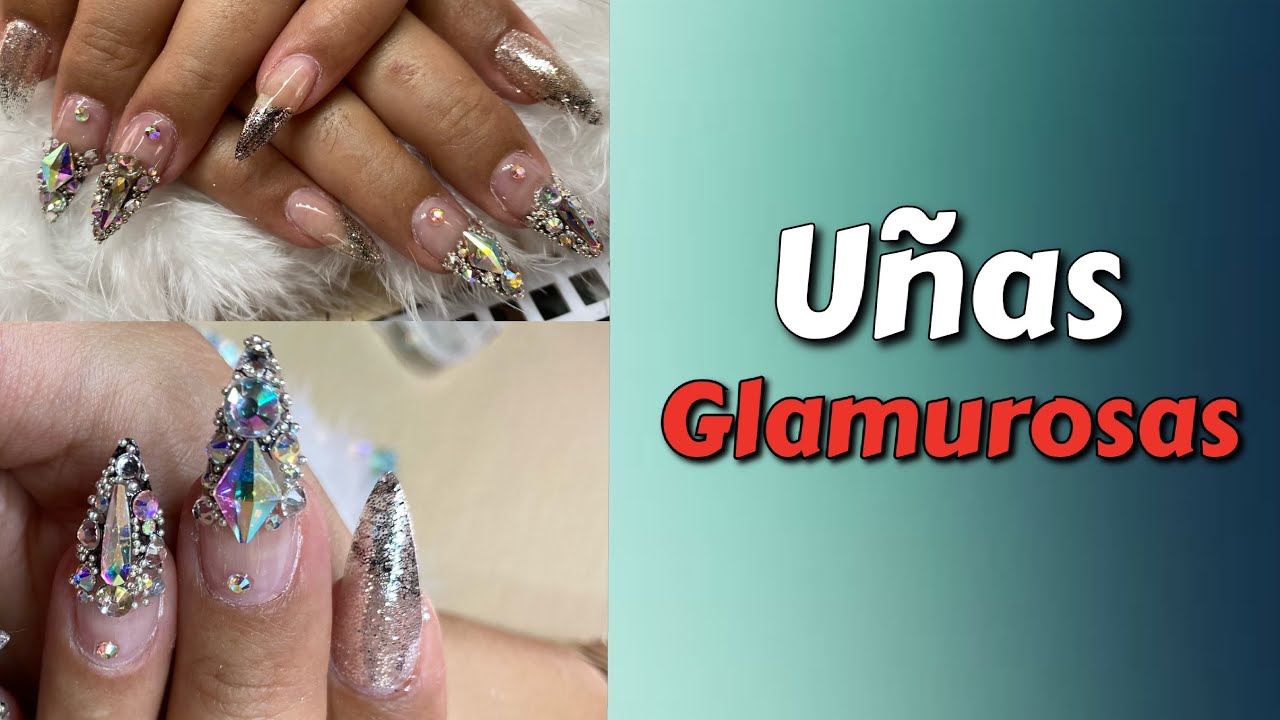 💖UÑAS Acrílicas con CRISTALES. Fácil y Glamurosas.💅😍ELEGANT Nails -  thptnganamst.edu.vn