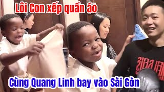 Lôi Con xếp Quần Áo cùng Quang Linh, Nhật Lệ bay sớm vào Sài Gòn có việc